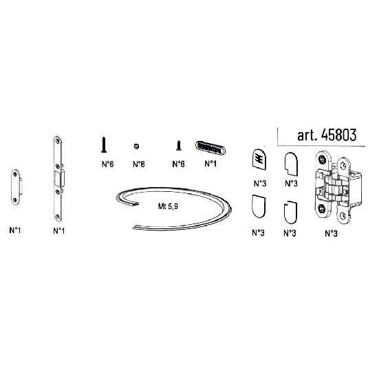Kit Ferramenta Essential battente Scrigno -6