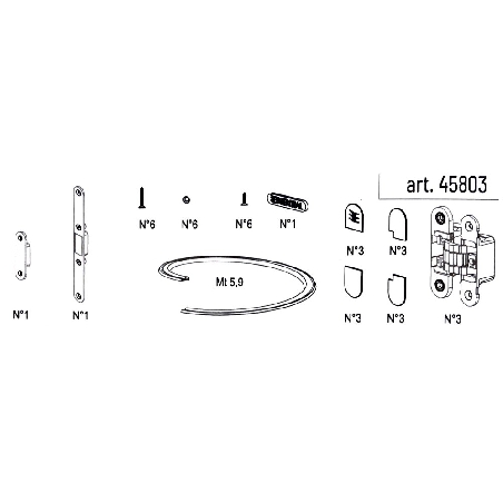 Kit Ferramenta Essential battente Scrigno -6