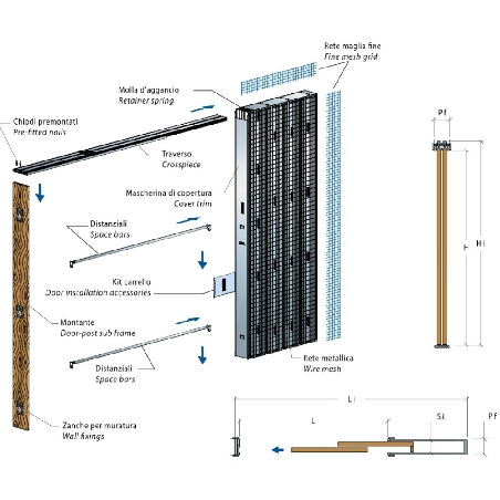 Controtelaio anta unica intonaco 170mm Granluce Scrigno -7