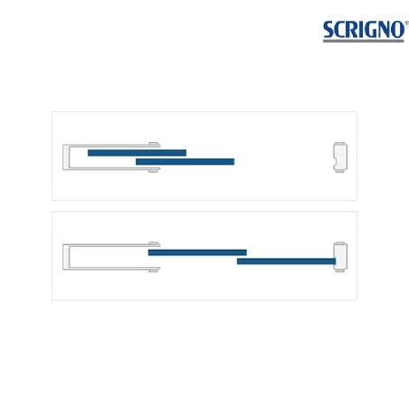 Controtelaio anta unica cartongesso 190mm Granluce Scrigno -3