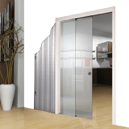 Controtelaio porta in vetro anta unica intonaco Remix Scrigno -2