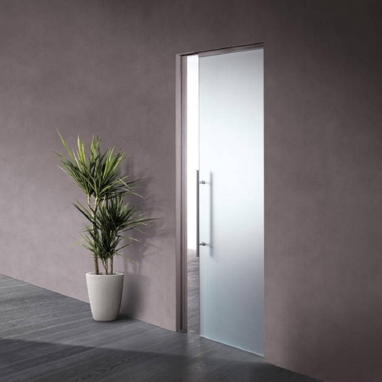 Porta scorrevole in vetro filomuro Aria Scrigno -3