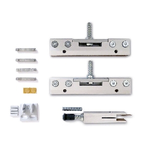 Kit pinze per anta in vetro scorrevole Essential Scrigno -0