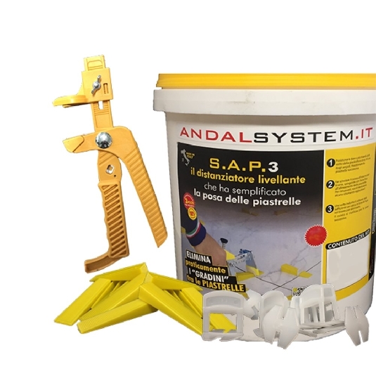 Kit entretoises 2 mm + cales + pince pvc AndalSystem -0