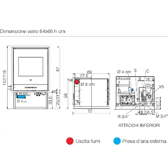Termocamino a pellet 15.6 KW Idropellbox Edilkamin -4