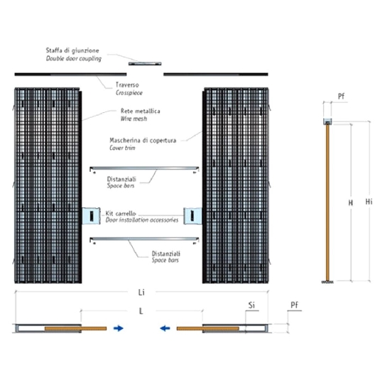 Controtelaio anta doppia intonaco 125 mm Essential Scrigno -2