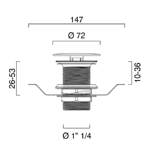 Piletta senza troppopieno in metallo Catalano -3