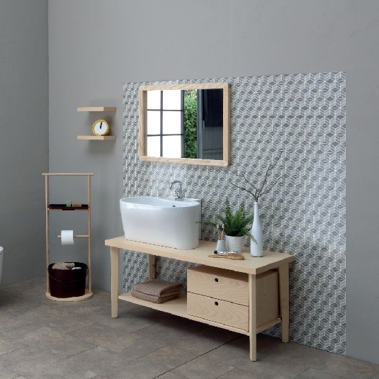 Lavabo 60x50 bianco lucido senza foro Tina Colavene -3