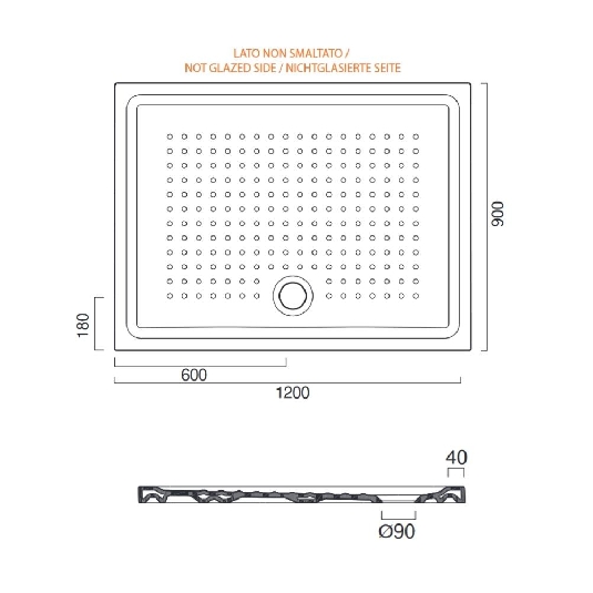 Piatto doccia 120x90 cm Catalano -2