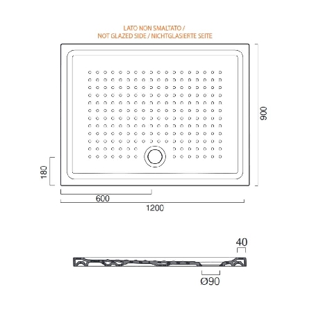 Piatto doccia 120x90 cm Catalano -2
