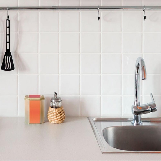 Piastrelle 20x20 cm bianco lucido Via Roma Ceramiche -2