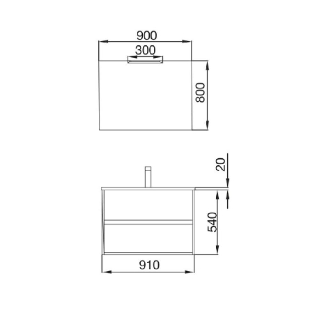 Mobile sospeso bagno 91x56 cm Noja 900 Salgar | Competo -4