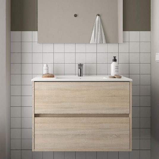 Mobile sospeso bagno 91x56 cm Noja 900 Salgar | Competo -3