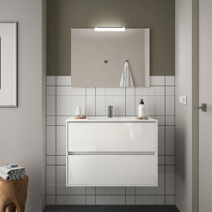 Mobile sospeso bagno bianco 91x56cm Noja 900 Salgar | Competo -0