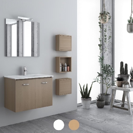 Mobile bagno 75x46 cm sospeso Levi Mobili | Completo -0