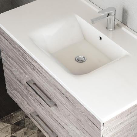 Mobile sospeso per bagno 85x47 cm Levi Mobili | Completo -2