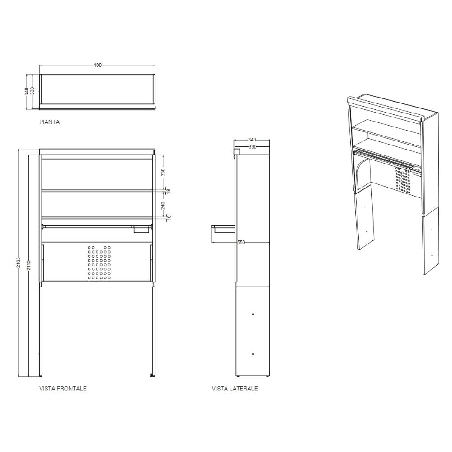 Stendibiancheria mobile Colavene 110x32x217 cm -6