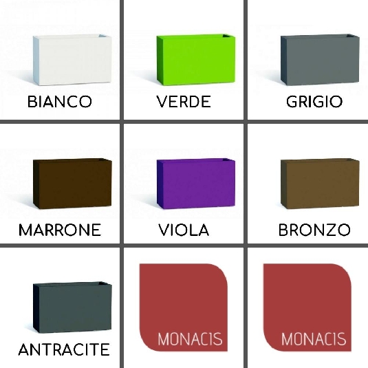 Vaso rettangolare 90x30x80h Flowerpot Top Monacis -14