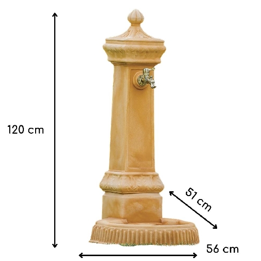 Fontana a colonna color impruneta Brera Monacis -2