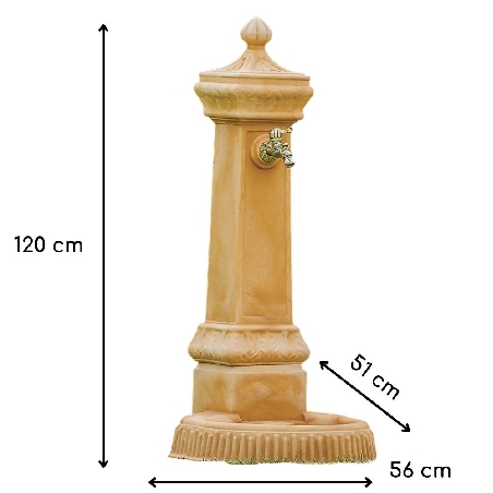 Fontana a colonna color impruneta Brera Monacis -2