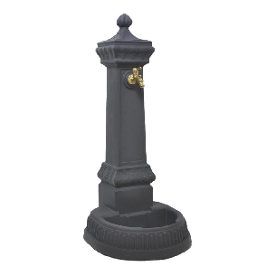 Fontana a colonna color antracite Brera Monacis -0