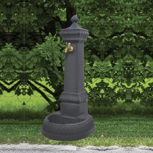 Fontana a colonna color antracite Brera Monacis -3