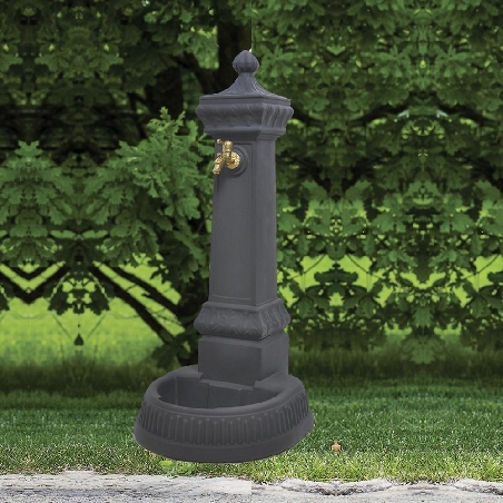 Fontana a colonna color antracite Brera Monacis -3