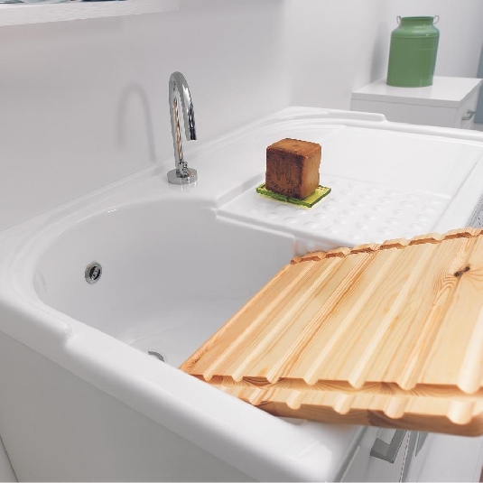 Coprilavatrice con lavapanni 106x60cm vasca sx Colavene -3