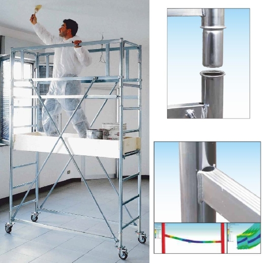 Mini ponteggio professionale indoor Frigerio 160x67xH244cm -2