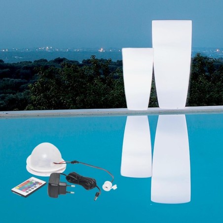 Vaso da esterno 70cm LED Stilo Round Bright Monacis -5