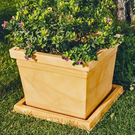 Vaso da giardino quadro liscio Rome Monacis -5