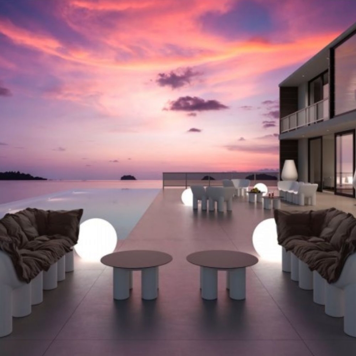 Sfera LED multicolor con batteria Babol Monacis -5