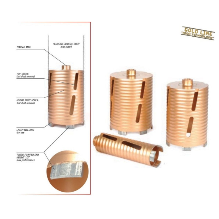Forets diamantes a segments 150mm DNA EVO3 FUXT Montolit -2