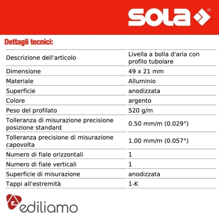 Livella AV Sola alluminio 2 bolle -2
