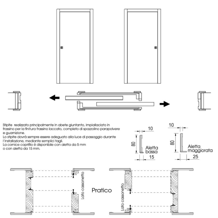 Porte per controtelaio Pratico Scrigno Platinum -4