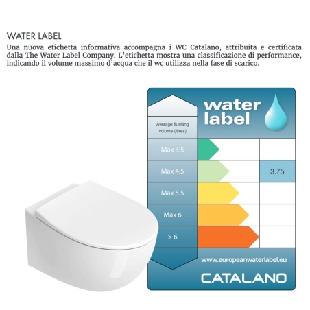 Wc sospeso 52x37cm Newflush Italy 52 Catalano -4