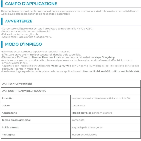 Detergente rimozione cere e sporco resistente Ultracoat Remover Plus Mapei -2