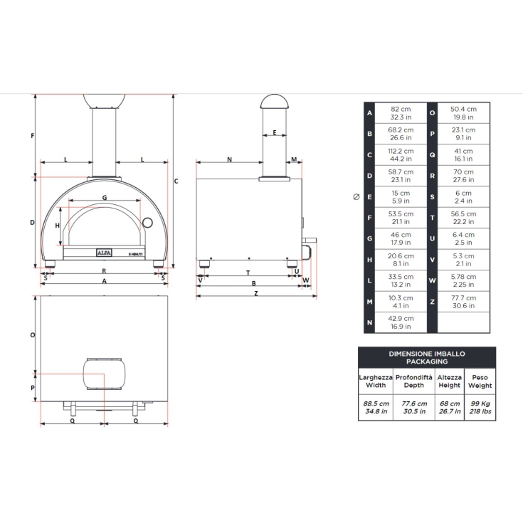 Forno a legna 5 minuti Rame Top Alfa Forni -12