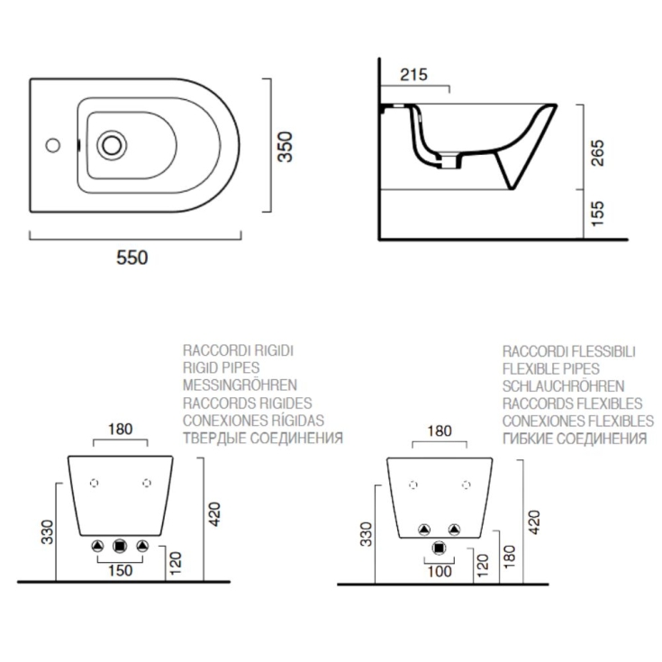 Bidet sospeso 55x35 cm Catalano Zero -4