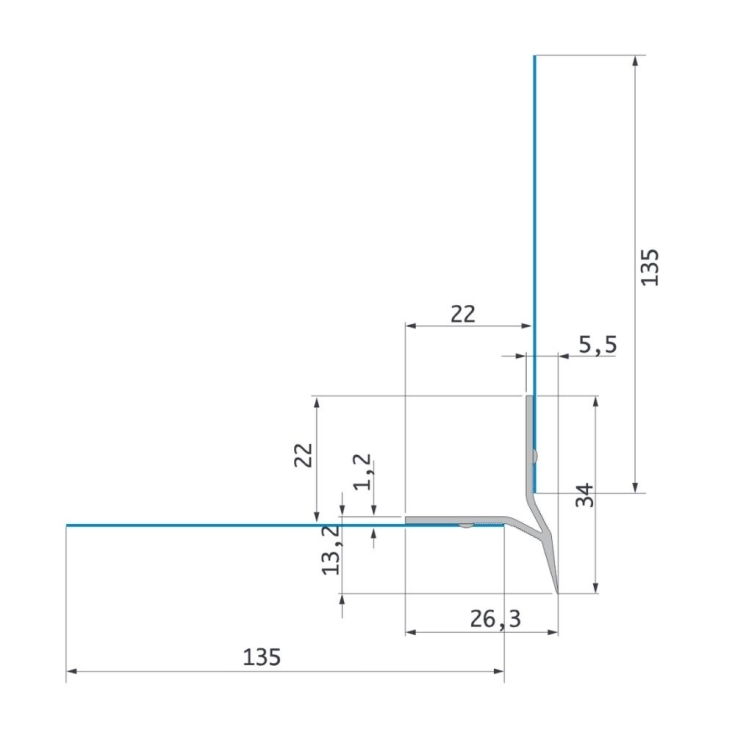 Rompigoccia in PVC con rete 2.50 metri lineari Edinet -3