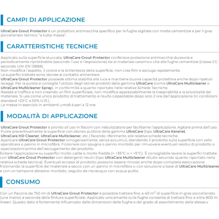 Protettivo spray antimacchia Ultracare Grout Protector -2