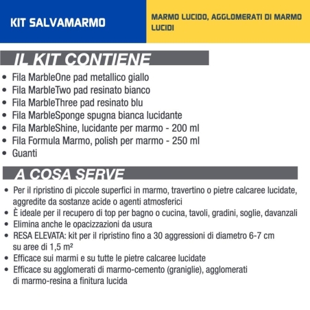 Kit lucida marmo marble restorer Fila -2