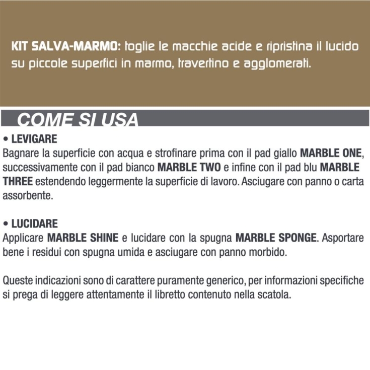 Kit lucida marmo marble restorer Fila -3