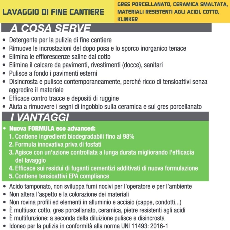 Lavaggio di fine cantiere Deterdek Pro Fila -4
