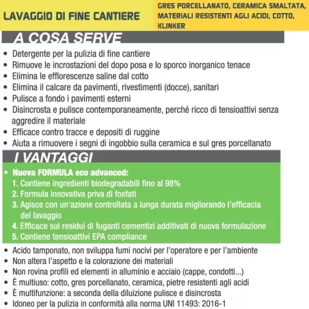 Lavaggio di fine cantiere Deterdek Pro Fila -4