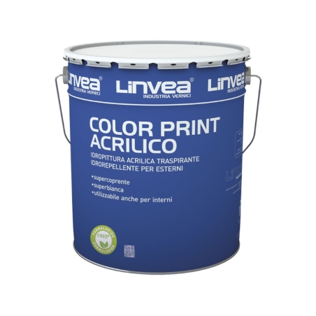 Idropittura acrilica traspirante per esterni ColorPrint Linvea -1