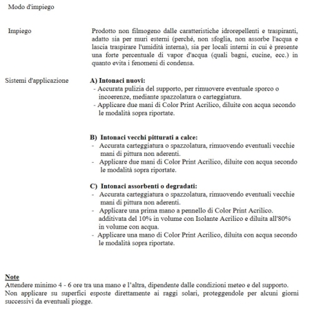 Idropittura acrilica traspirante per esterni ColorPrint Linvea -2