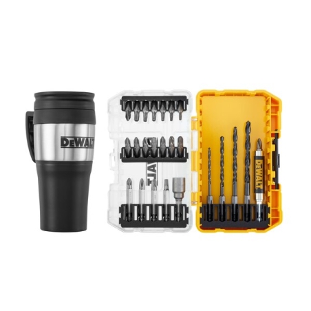 Set punte trapano 25pz più tazza termica DeWalt -1