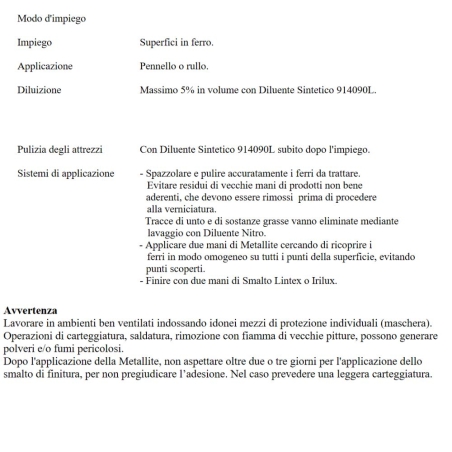 Antiruggine sintetica Metallite Linvea -2