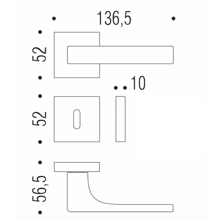 Maniglia porta ROBOCINQUE S ID71R CROMO Colombo -2